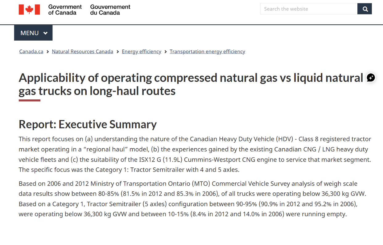 Applicability of Operating Compressed Natural Gas vs Liquid Natural Gas Trucks on Long-haul Routes